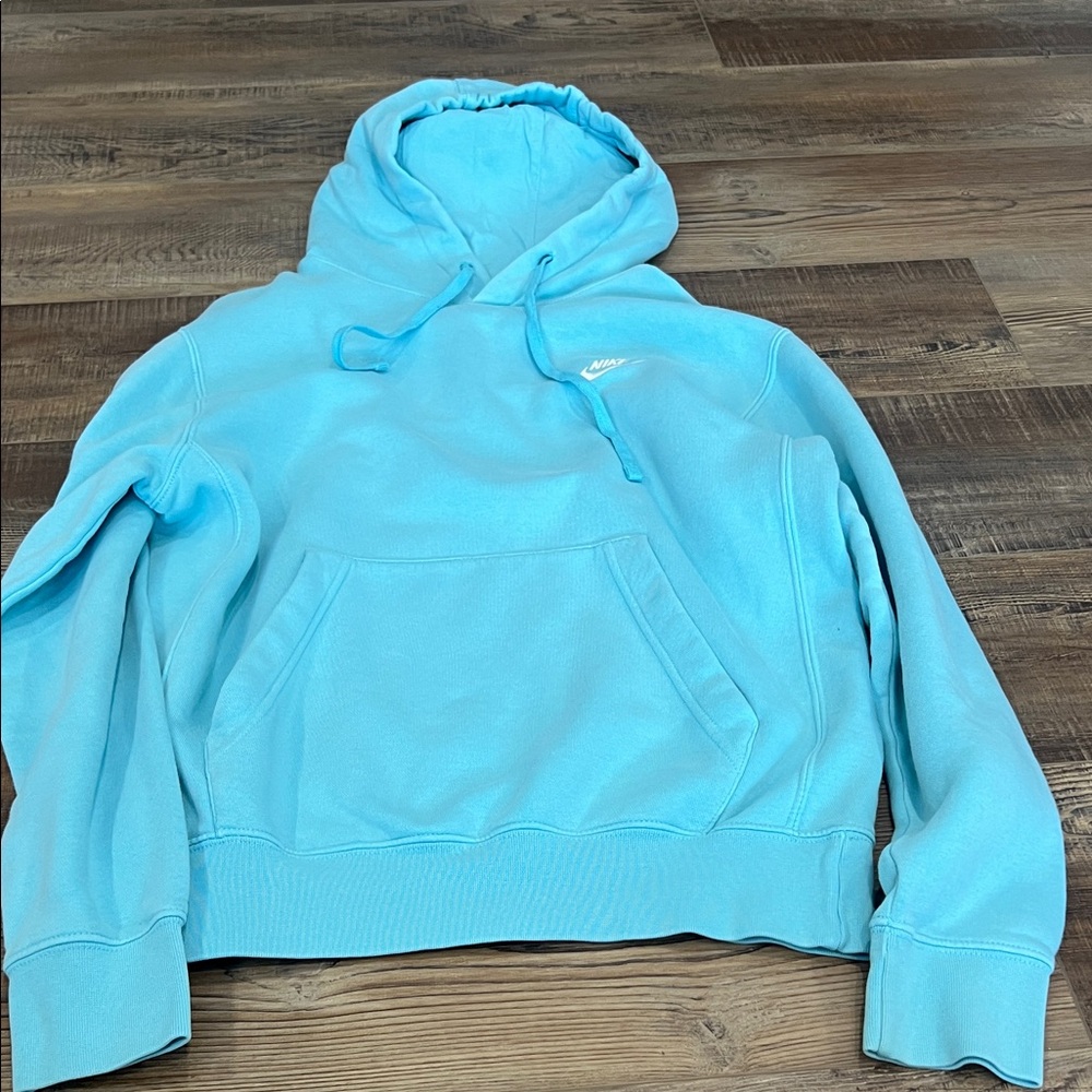 Nike bright aqua / turquoise blue. Pullover Hoodie size xsmall unisex